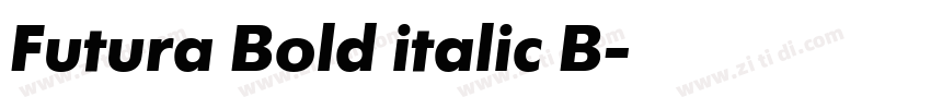Futura Bold italic B字体转换